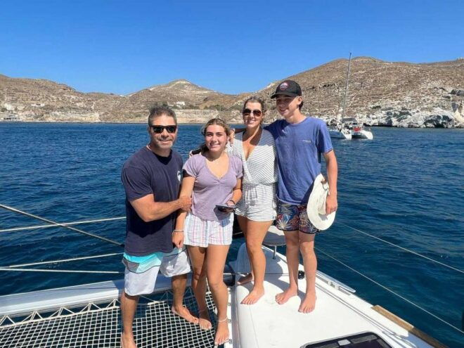 Santorini: Private Luxury Catamaran Cruise With Greek Meal - Hotel Pickup Details