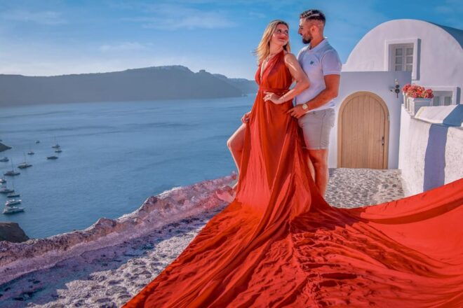Santorini: Private Photoshoot Seprate Entrance to Blue Dome - How to Book Your Session