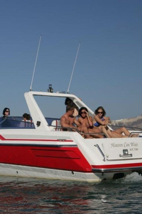 Santorini: Private Speedboat Cruise With Meal & Drinks - Pricing and Duration