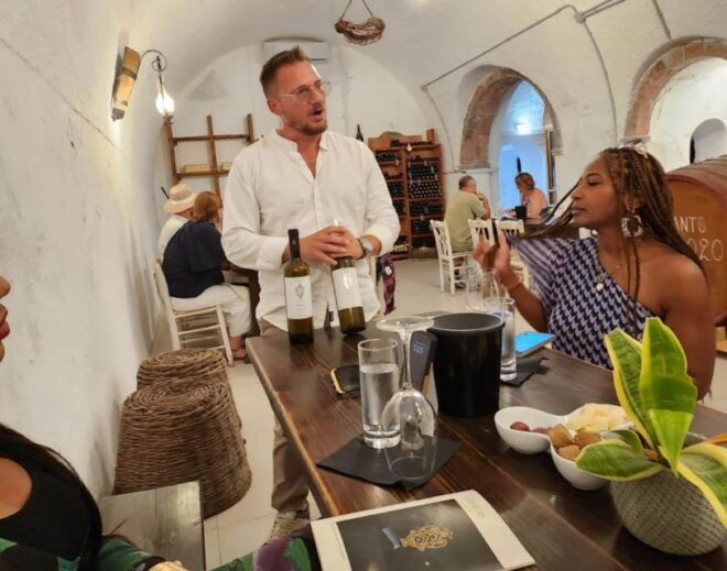 Santorini: Private Wine Tour With Certified Wine Guide - Wine Tasting and Cellar Tours