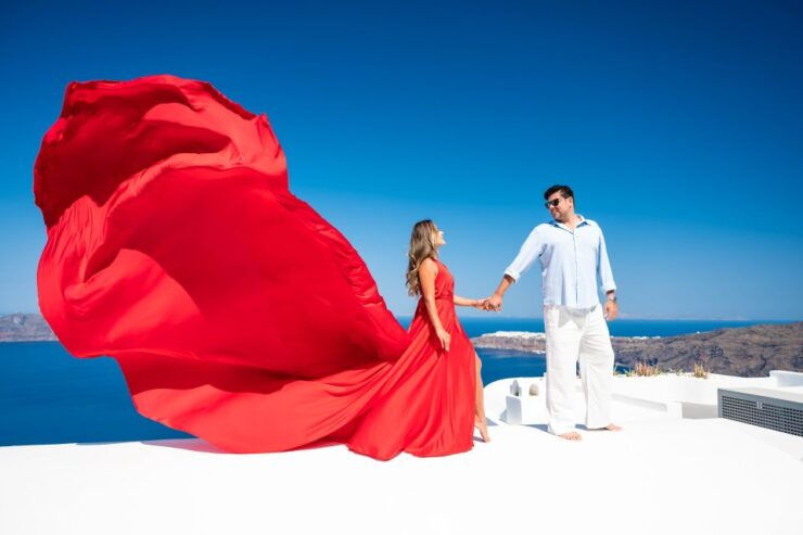Santorini: Proffessional Flying Dress Photoshoot - Experience Highlights