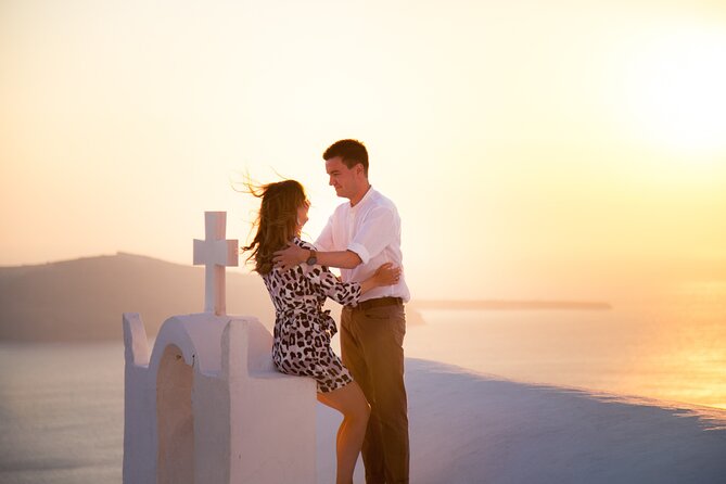 Santorini Proposal Photo Shoot With Rose Petals - Booking and Logistics