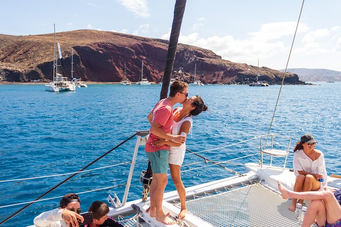 Santorini Sailing Catamaran Daily Cruises W/ Greek BBQ @Thirasia - Cruise Highlights