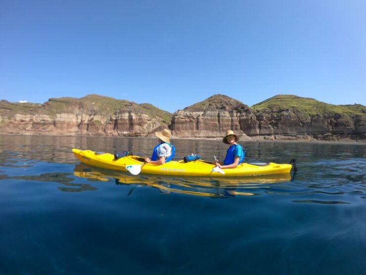 Santorini: Sea Caves Kayak Trip With Snorkeling and Picnic - Free Cancellation and Flexible Payment Options