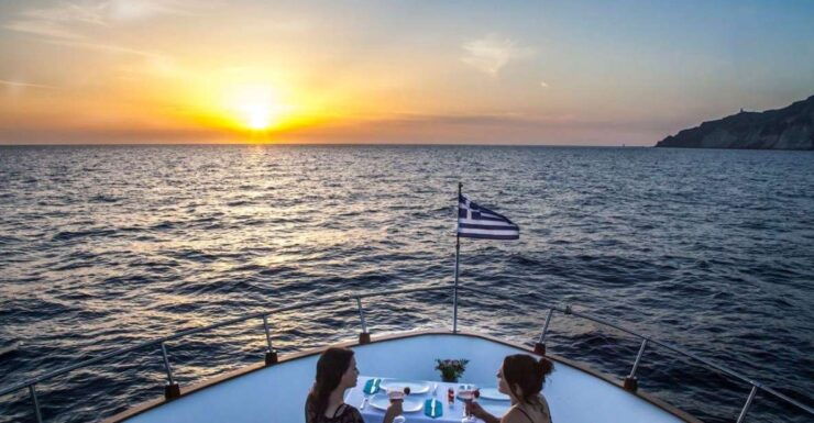 Santorini: Semi Private Boat Tour With Food and Wine - Experience Highlights