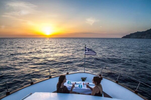 Santorini: Semi Private Boat Tour With Food and Wine - Tips for Enjoying the Tour