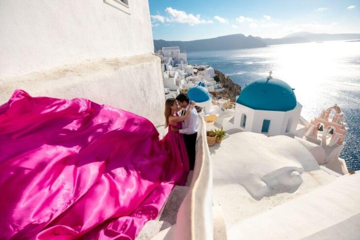 Santorini: Unique Flying Dress Photoshoot With Drone! - Activity Details