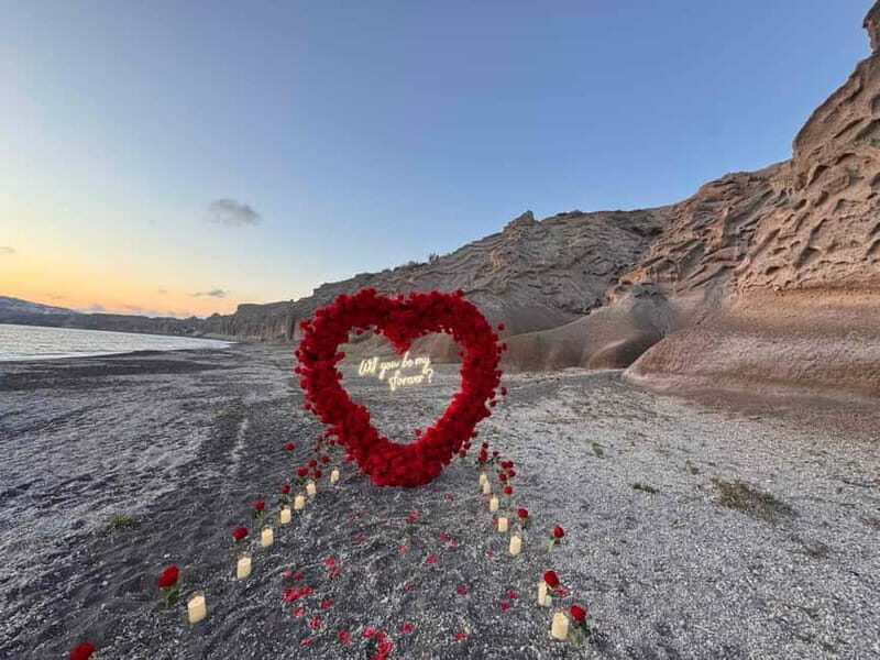 Santorini: Vlychada Beach Wedding Proposal with Heart Arch - FAQ