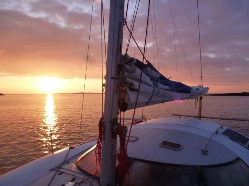 Santorini:Catamaran: private cruise with food & drinks - Onboard Comfort and Practical Details