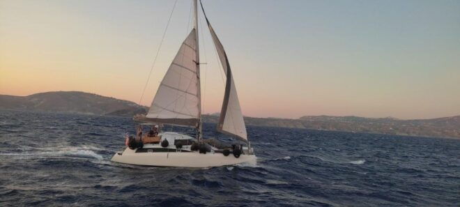 Santorini:Catamaran: Private Cruise With Food & Drinks - Sunset Cruise