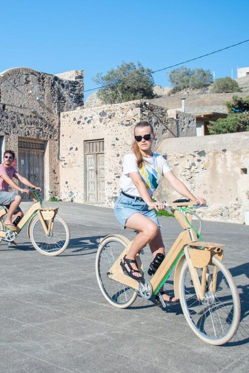 Santorinis Private 2-hour Wooden E-bike Tour - Key Highlights