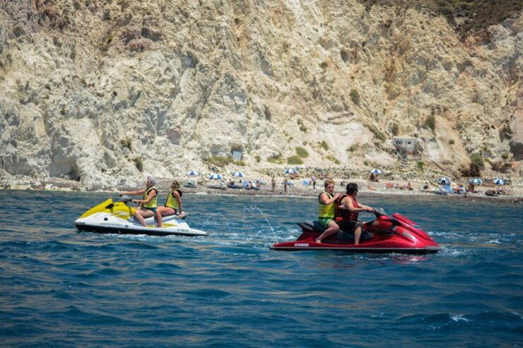 Santorini:Volcanic Beaches Cruise With Jet Ski - Duration and Availability