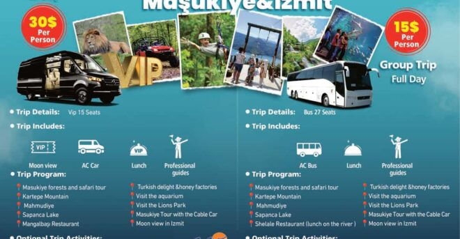 SAPANCA VIP TOUR - Pricing Information