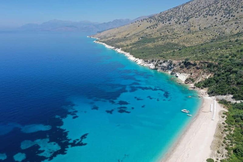 Sarandë: Boat tour to Krorza included umbrella&sunbeds - The Value for Money