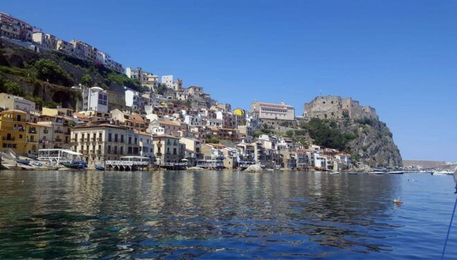 Scilla - Sunset Aperitif on the Boat - Scilla Castle and Chianalea Skyline