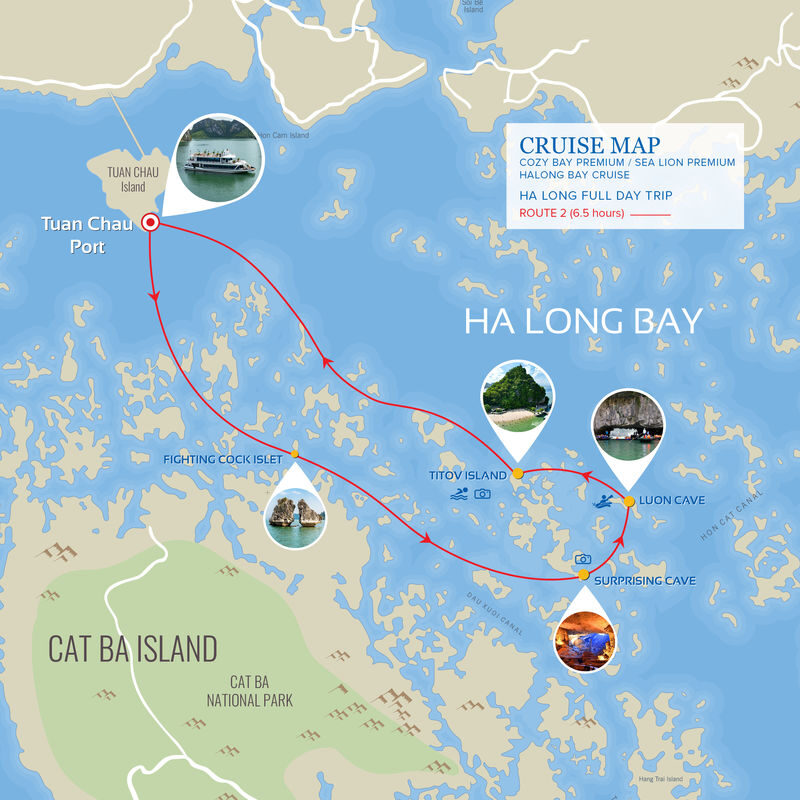 Sea Lion Day Cruise: Ha Long Bay, Sung Sot, Ti Top - A day built around Ha Long Bay’s greatest hits
