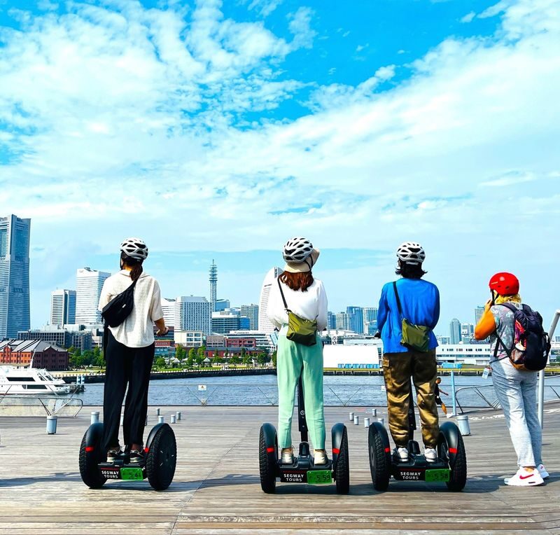 Segway Tour in Yokohama - Following the guide through Yokohama