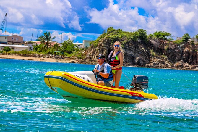 Self-Drive Boat Tour & Snorkel With Caribbean Lunch From Simpson Bay - Speeding Past Smaller Islands