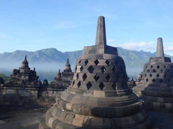 Semarang Port: Journey to Borobudurs Historic Marvel - Lush Greenery and Rice Fields of Indonesia