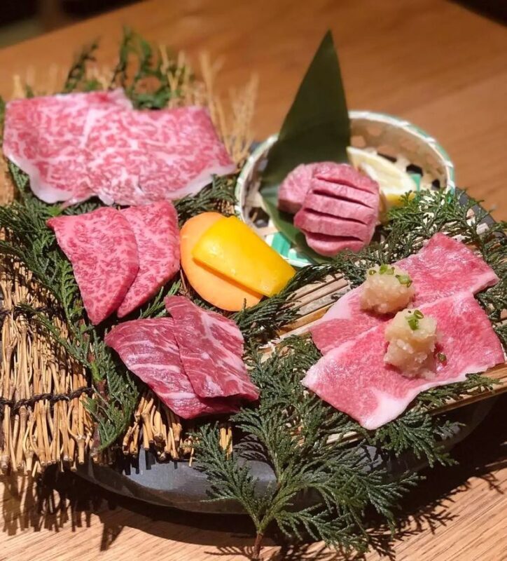Sendai Beef Yakiniku Set Meal at Gyu-jin - Charcoal Grilled - A charcoal-grill dinner in central Sendai