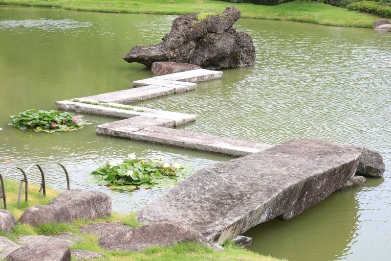 Sengoku-teien Japanese Garden in Hiroshima - A garden where stone takes center stage