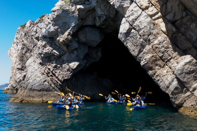 Sesimbra: Arrabida Natural Park & Caves Guided Kayaking Tour - Full Description