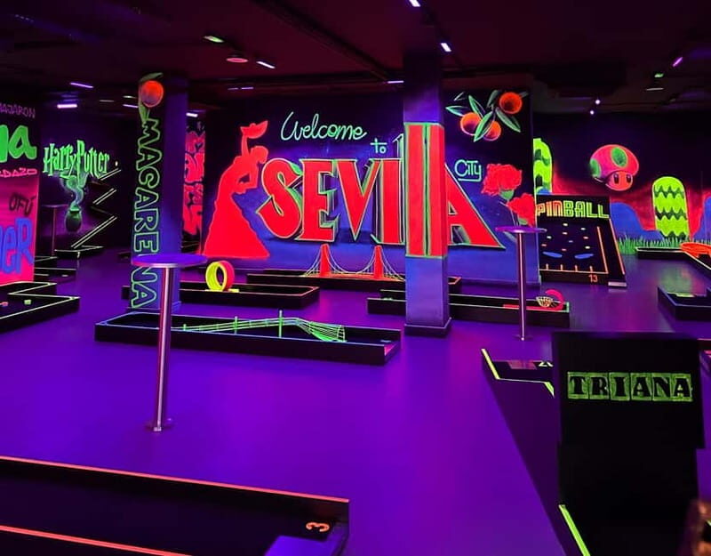 Seville: Indoor UV 18 hole Minigolf Experience - The Atmosphere and Experience