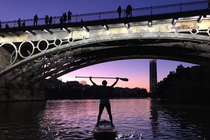 Seville: Sunset in Paddle Surf - Meeting and Pickup