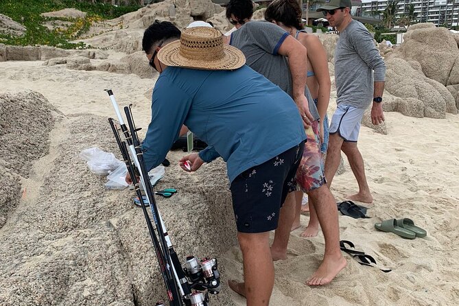 Shore Fishing Activity in Cabo San Lucas - Live Bait Tying Techniques