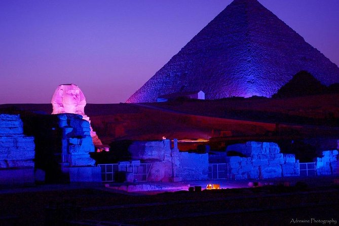 Show Sound and Light at Night Giza Pyramids - Pickup Details and Times