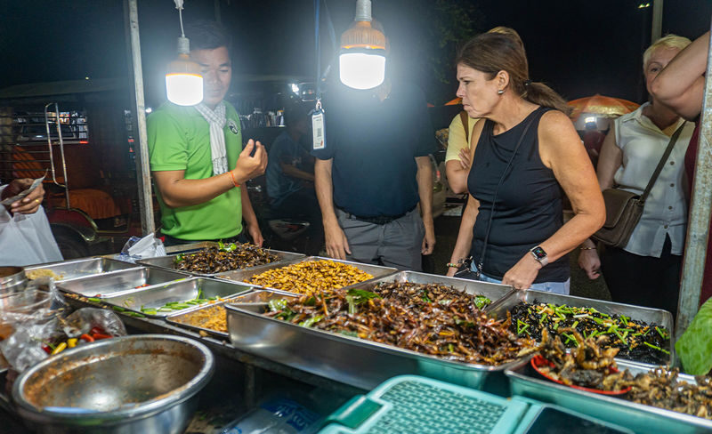 Siem Reap 4.5-Hour Evening Street Food Discovery - Fried tarantula, and how adventurous to be