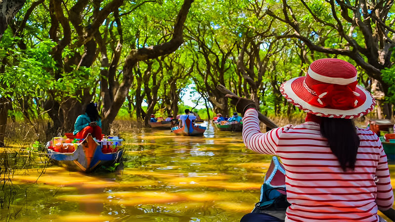 Siem Reap Tonle Sap & Floating Village Half-Day Tour with Transfers - The optional small boat through the mangroves