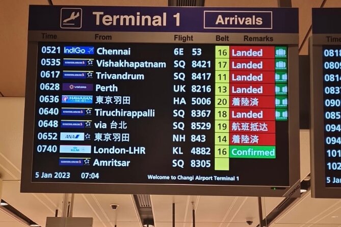 Singapore Airport Arrival Transportation With Meet & Greet - Cancellation Policy