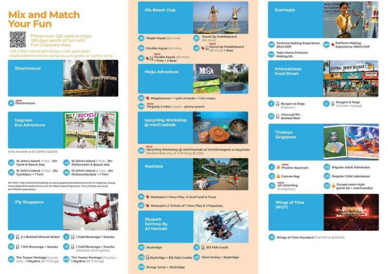 Singapore: Fun Discovery Pass Sentosa - What attractions are included?