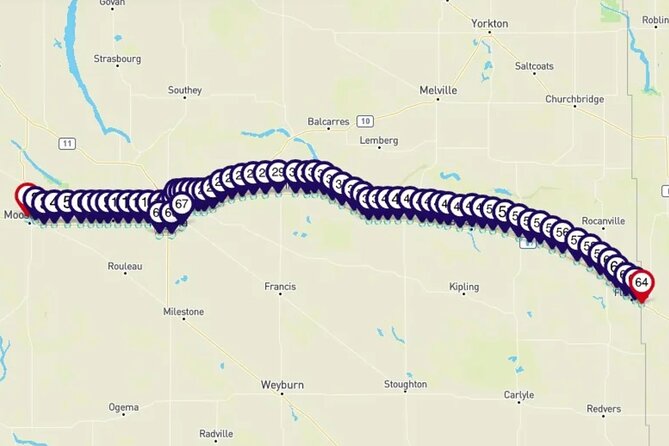 Smartphone Driving Tour Between Moose Jaw, Regina and Manitoba - Audio Guide and Trivia