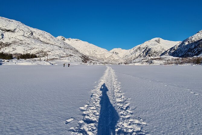 Snowshoes Hike in Lofoten - Winter Landscape of Lofoten Islands