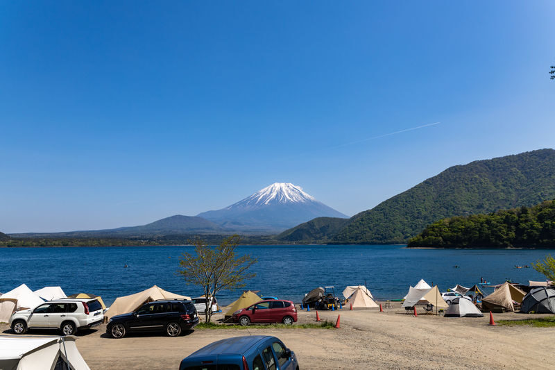 Spectacular views of Mt. Fuji and the lake! Koan Campground 2-day, 1-night camping experience - Fuji views, with a real campsite attached