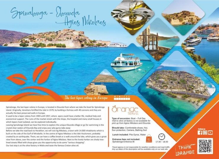 Spinalonga-Elounda-Agios Nikolaos Full-Day Tour Lunch - Activity Details