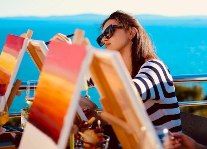Split: Rooftop Painting- Painting on the Rooftop by the Sea. - Pricing Details