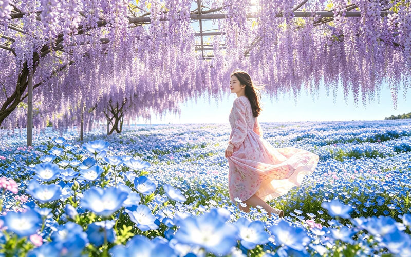 Spring Flower Viewing Limited: Ashikaga Flower Park Wisteria & Hitachi Seaside Park Nemophila (Departing from Tokyo) - Two famous spring displays, one long day