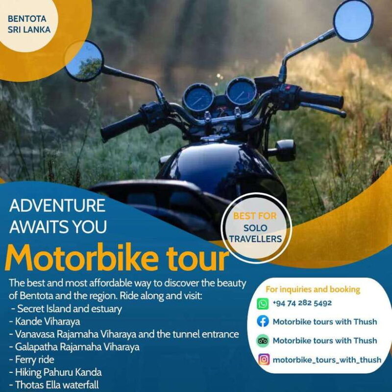 Sri Lanka / Bentota: Motorbike sightseeing tours - What the Tour Includes and What to Consider