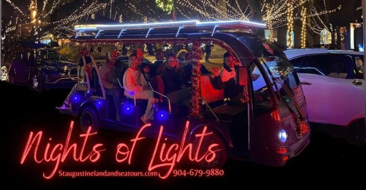 St Augustine: Nights of Lights Tour by Electric Cart - Tour Highlights