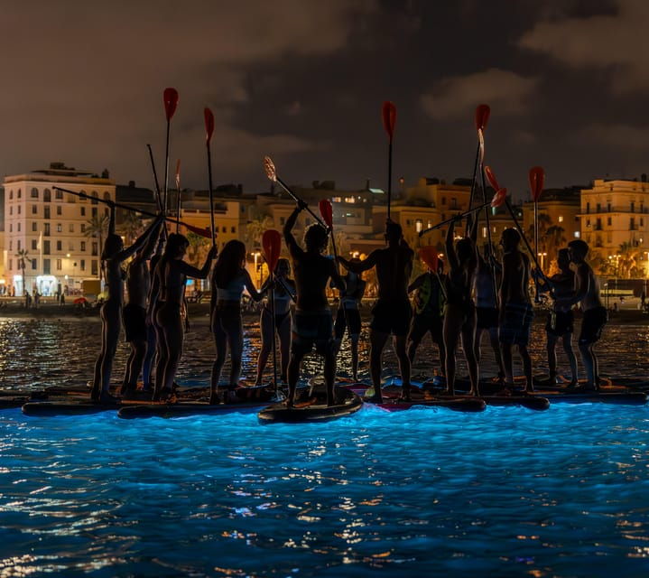 Starlight Paddlesurf During the Night in Barcelona - Illuminating the Sea: The Power of LED Lights
