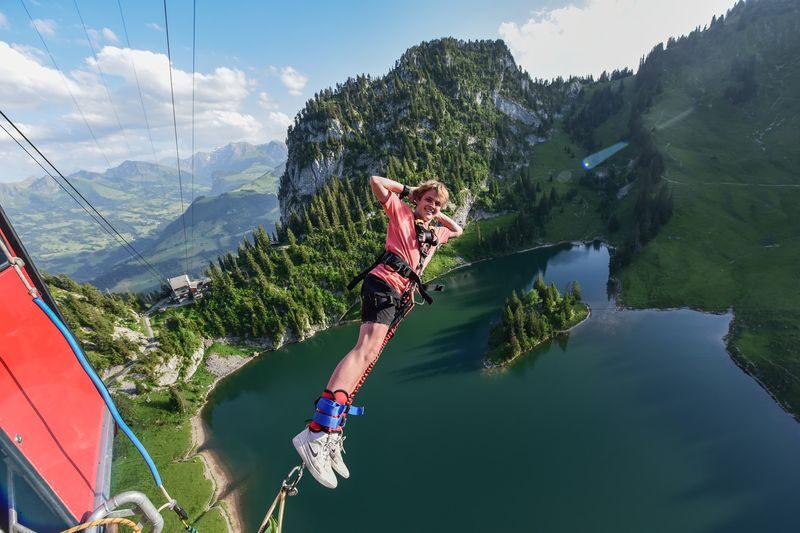 Stockhorn Bungee Jump from Interlaken - The Moment Before the Leap