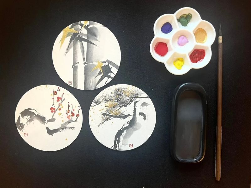 Sumi-e (Ink Painting) Experience in green tea shop, Tsukiji, Tokyo - The useful details at a glance