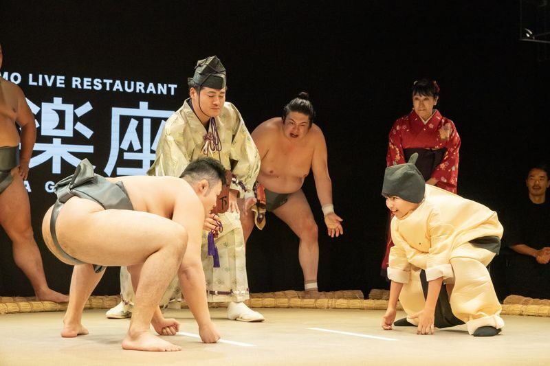 Sumo Show with Traditional Meal Course at HIRAKUZA GINZA TOKYO - Sumo in the heart of Ginza