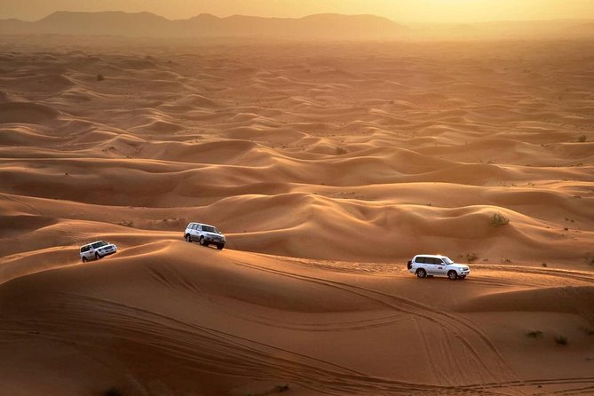 Sun Downer Desert Safari With Camel Trekking, BBQ and Buffet Dinner - Desert Safari Overview