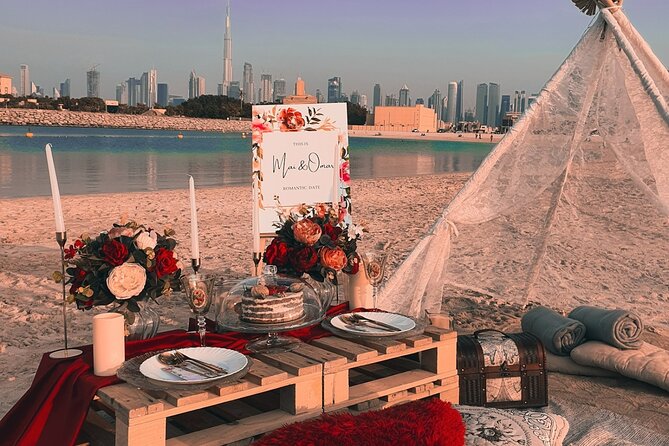Sunrise Beach Proposal Burj Khalifa View - Choosing the Ideal Beach Location