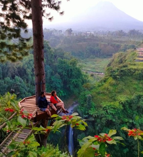 Sunrise Borobudur Hill - Waterfall - Sunrise Views at Borobudur Temple
