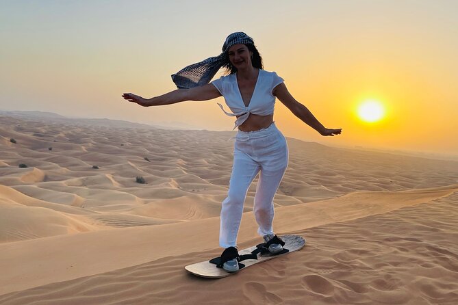 Sunrise Desert Safari With Sand Boarding and Camel Ride - The Sum Up